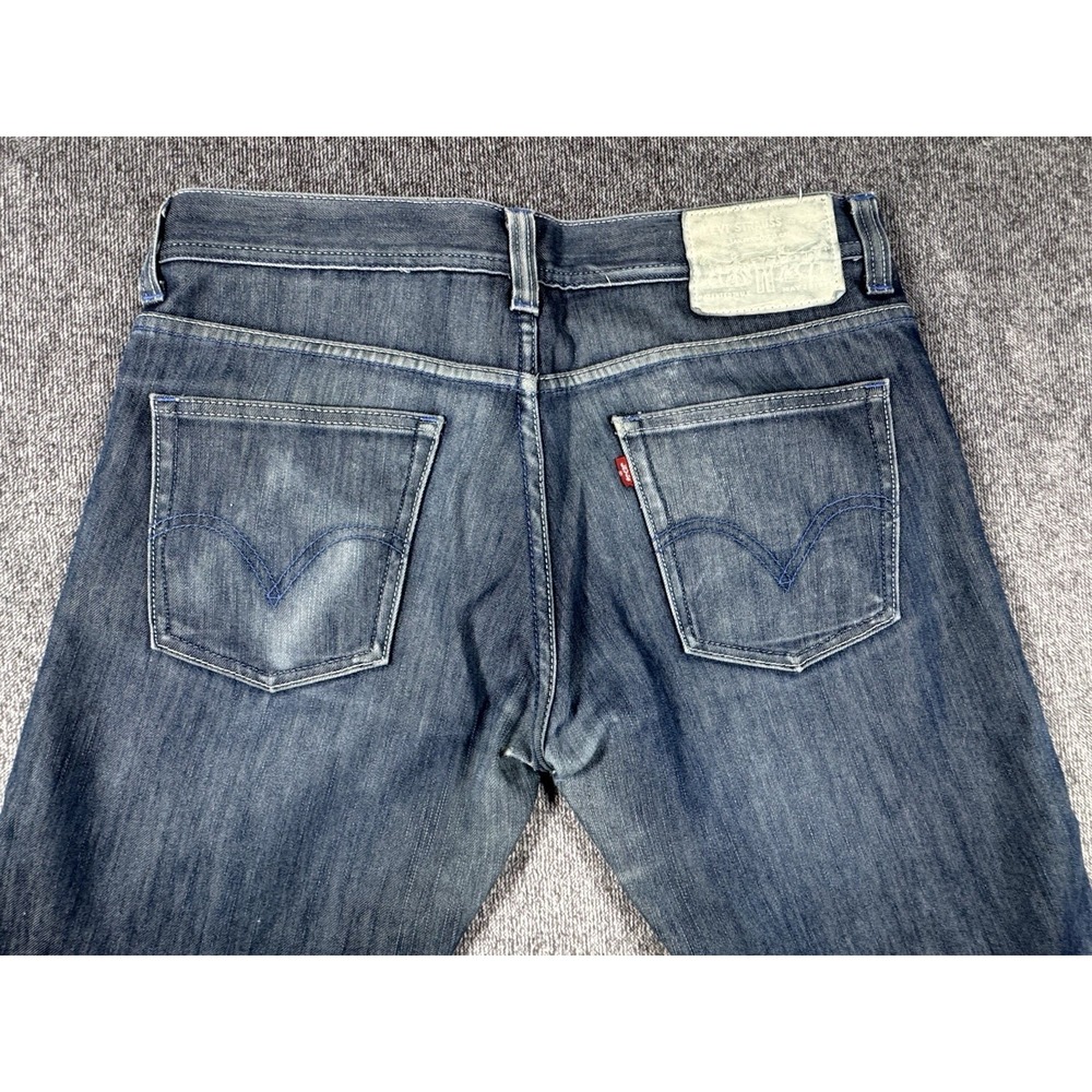 Levi's 511 Men's 34x34‎ Blue Thread Denim Jeans Skinny Slim White Leather Label